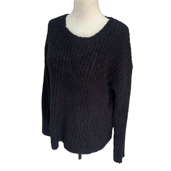 FOREVER 21🖤 Chenille Black Chunky Sweater Size M - Picture 9 of 9